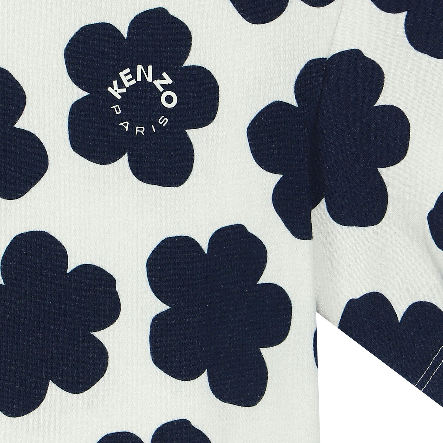 تيشيرت بنات بطبعة الزهور باللون العاجى, 1, hi-res